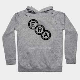 ERA (English Racing Automobiles) emblem (1933-1954) - black print (looks just right on old english white !) Hoodie